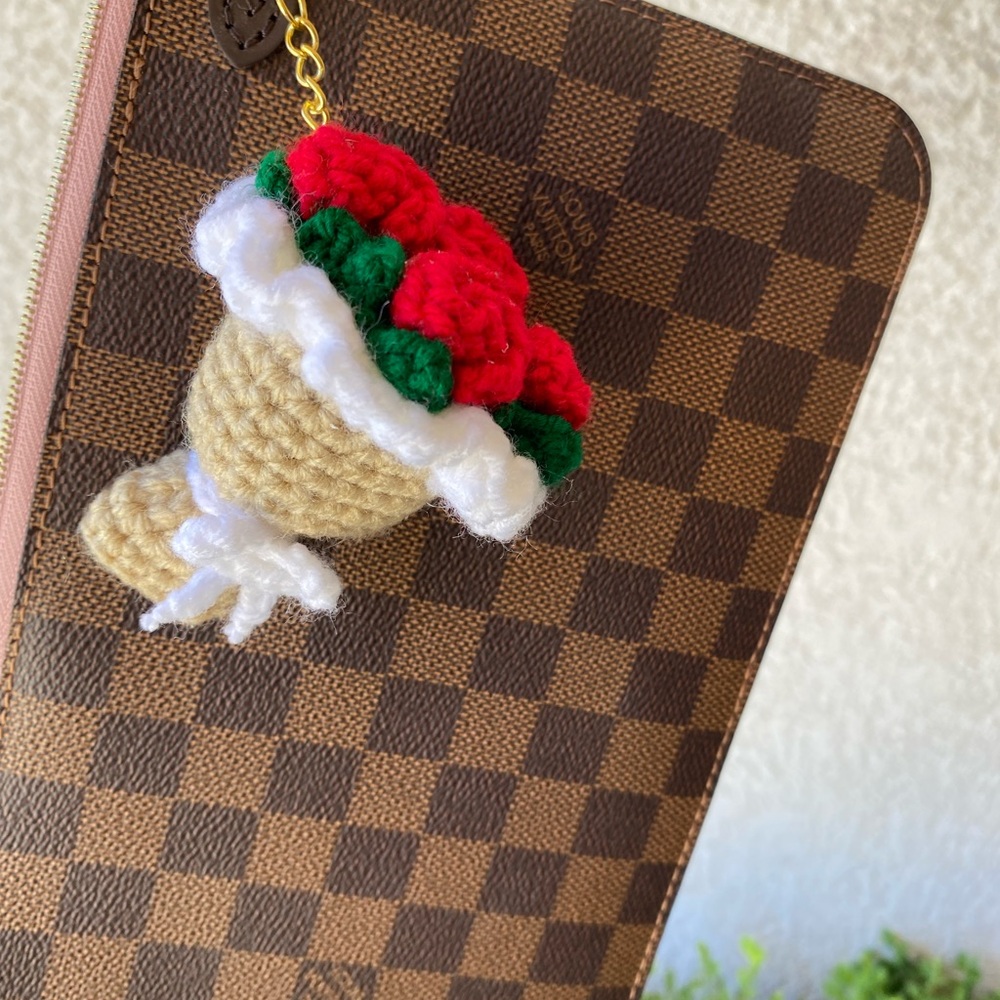 Handcrafted Crochet Flower Keychain